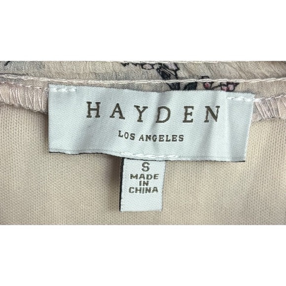 Hayden Los Angeles Dress Womens S Floral Ruffle Off Shoulder Smocked Waist Tired - Picture 9 of 16